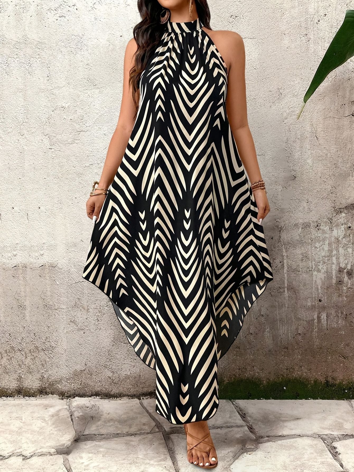 Women’s Casual Striped Loose Maxi Dress