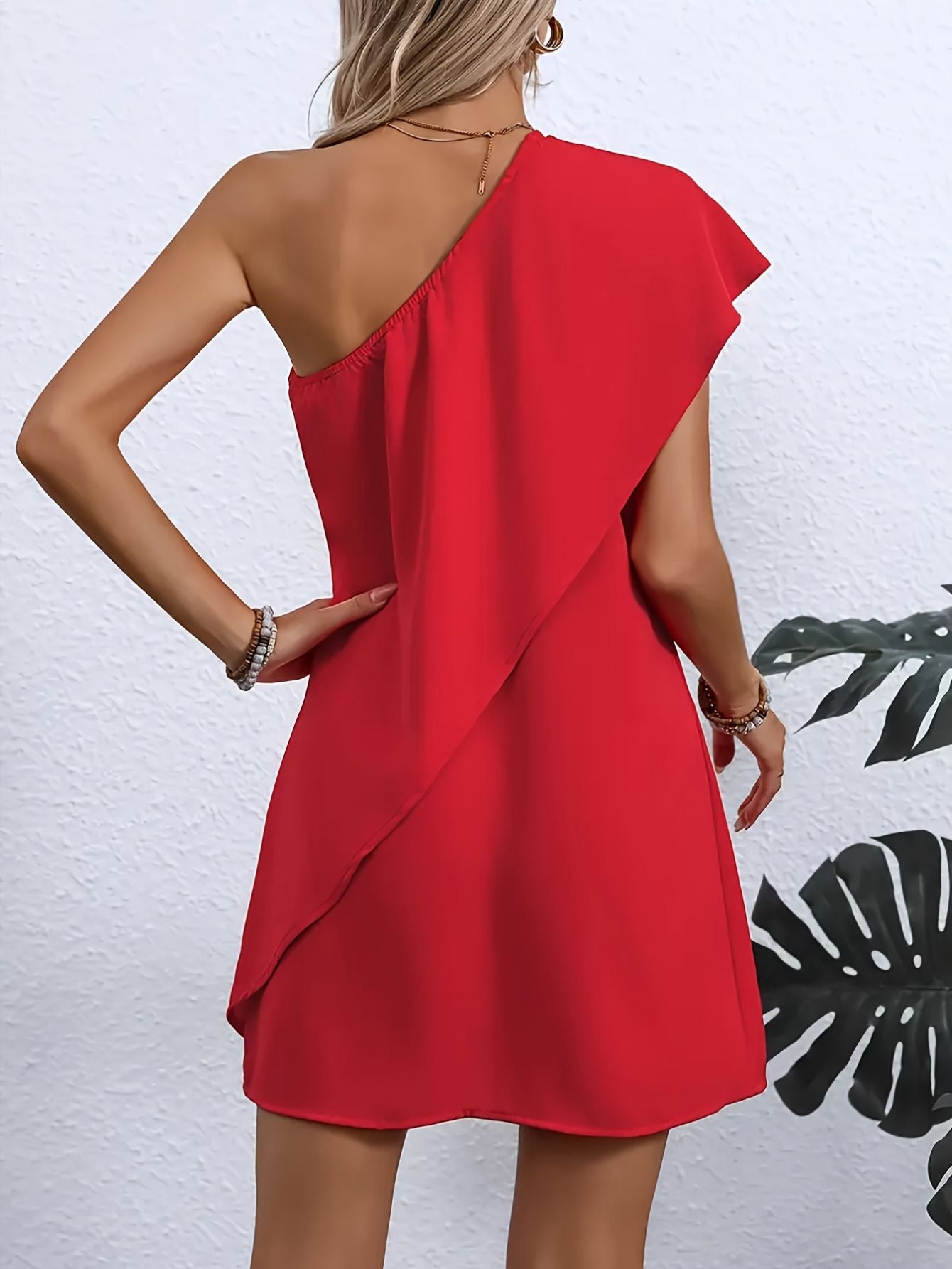 Women's Casual One-Shoulder Flowy Dress Sunn Dress Women's Casual One-Shoulder Flowy Dress Sunn Dress