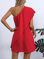 Women’s Casual One-Shoulder Flowy Dress