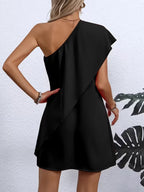 Women’s Casual One-Shoulder Flowy Dress