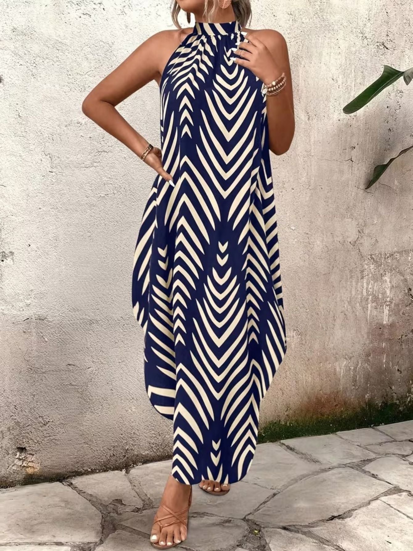 Women’s Casual Striped Loose Maxi Dress