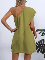 Women’s Casual One-Shoulder Flowy Dress