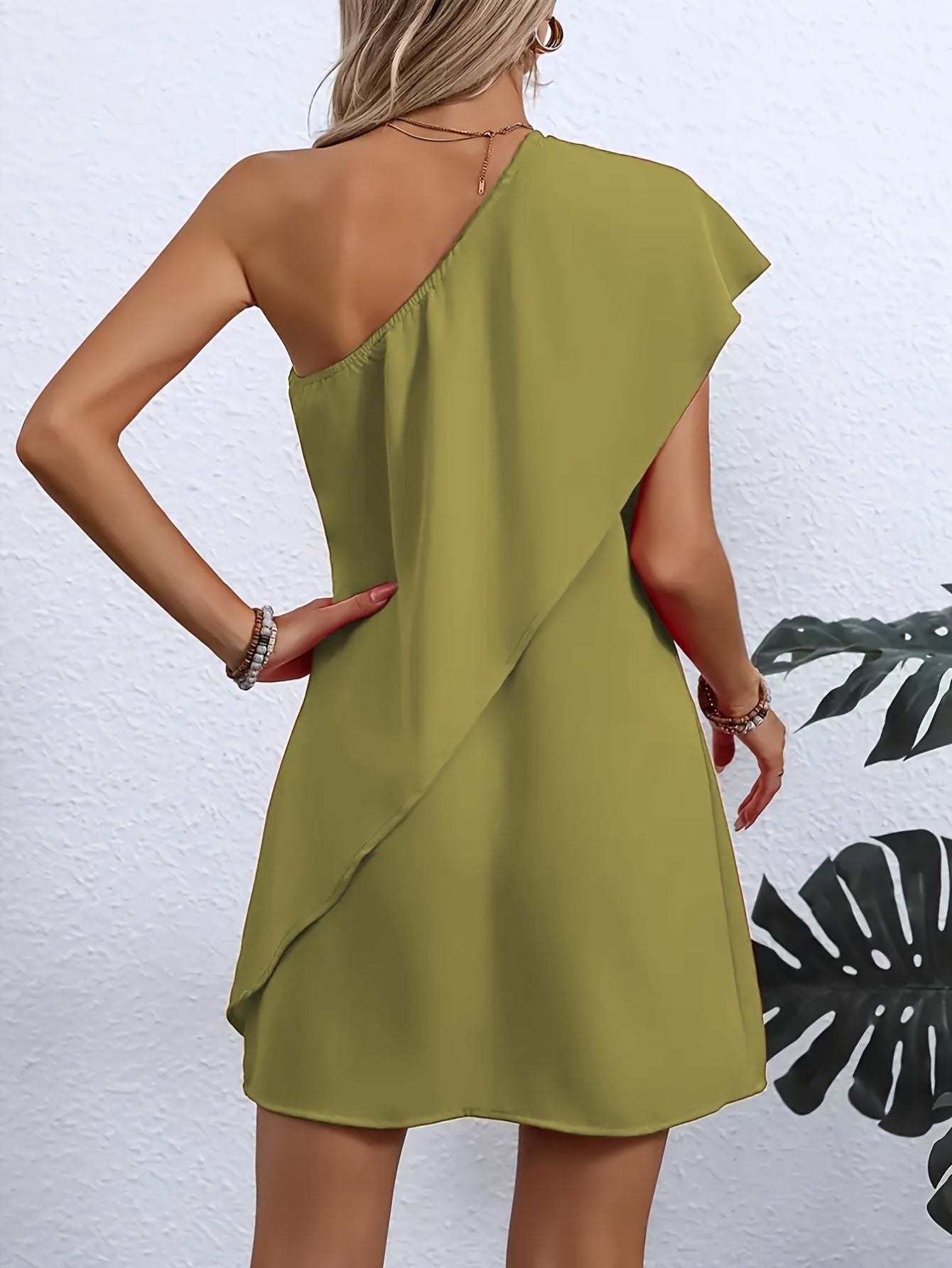 Women's Casual One-Shoulder Flowy Dress  Sunn Dress